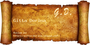 Gitta Dorina névjegykártya